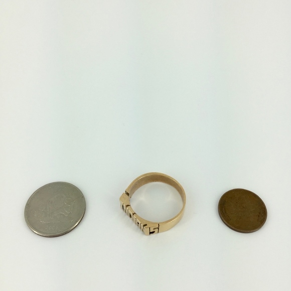 VINTAGE . INDIAN 45 MOTORCYCLE . BRASS . RING - Picture 8 of 8